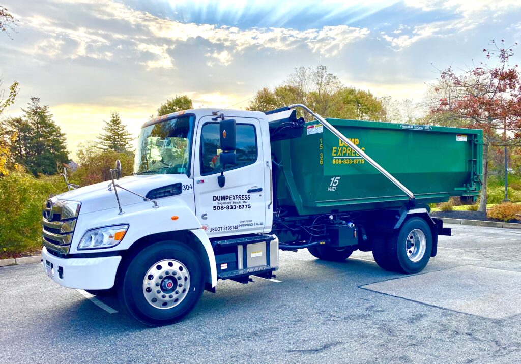 dumpster rental on cape cod, dumpster truck