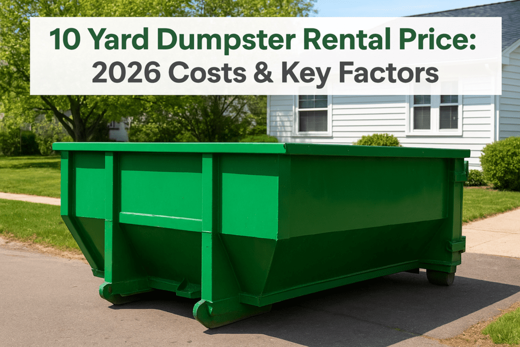10 Yard Dumpster Rental Price: 2026 Costs & Key Factors