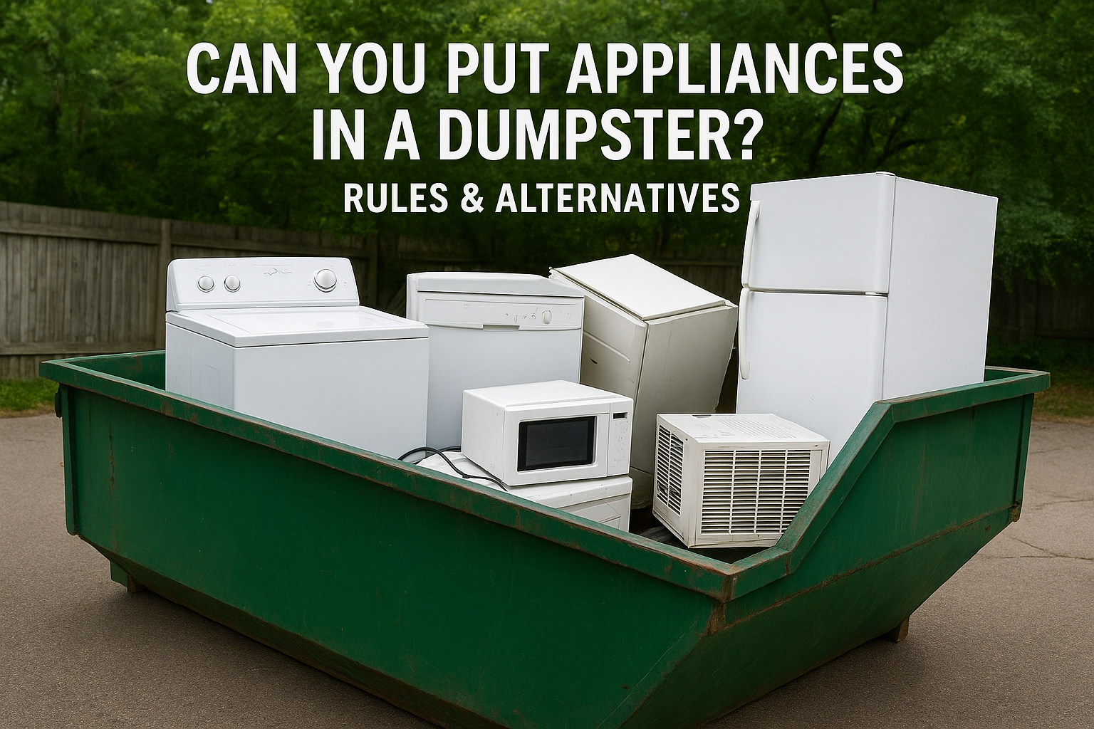 Can You Put Appliances In A Dumpster? Rules & Alternatives