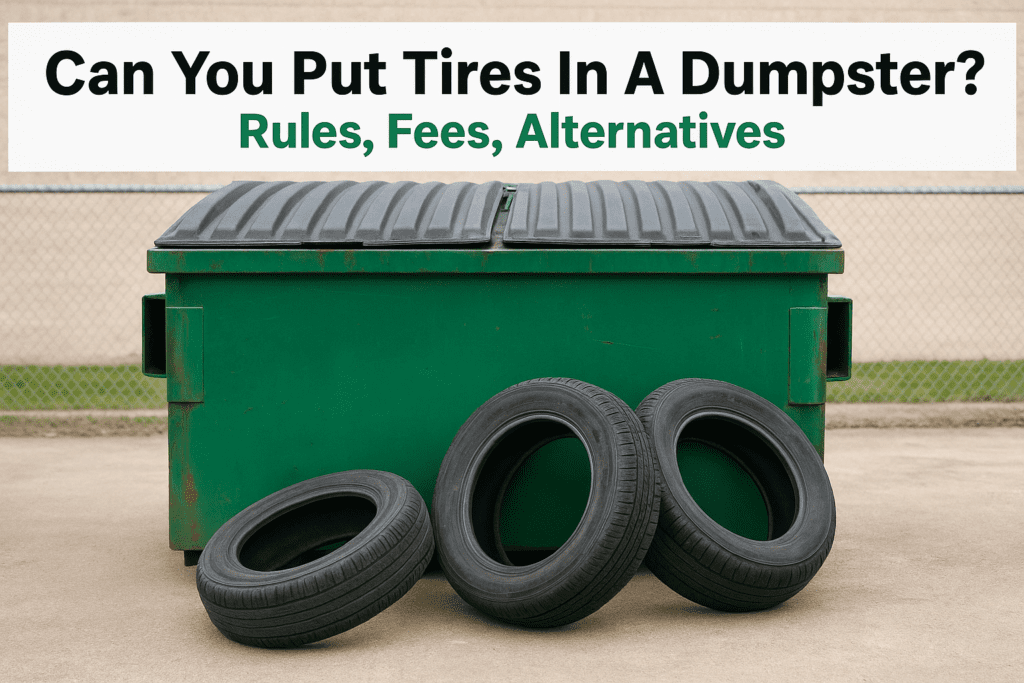 Can You Put Tires In A Dumpster? Rules, Fees, Alternatives
