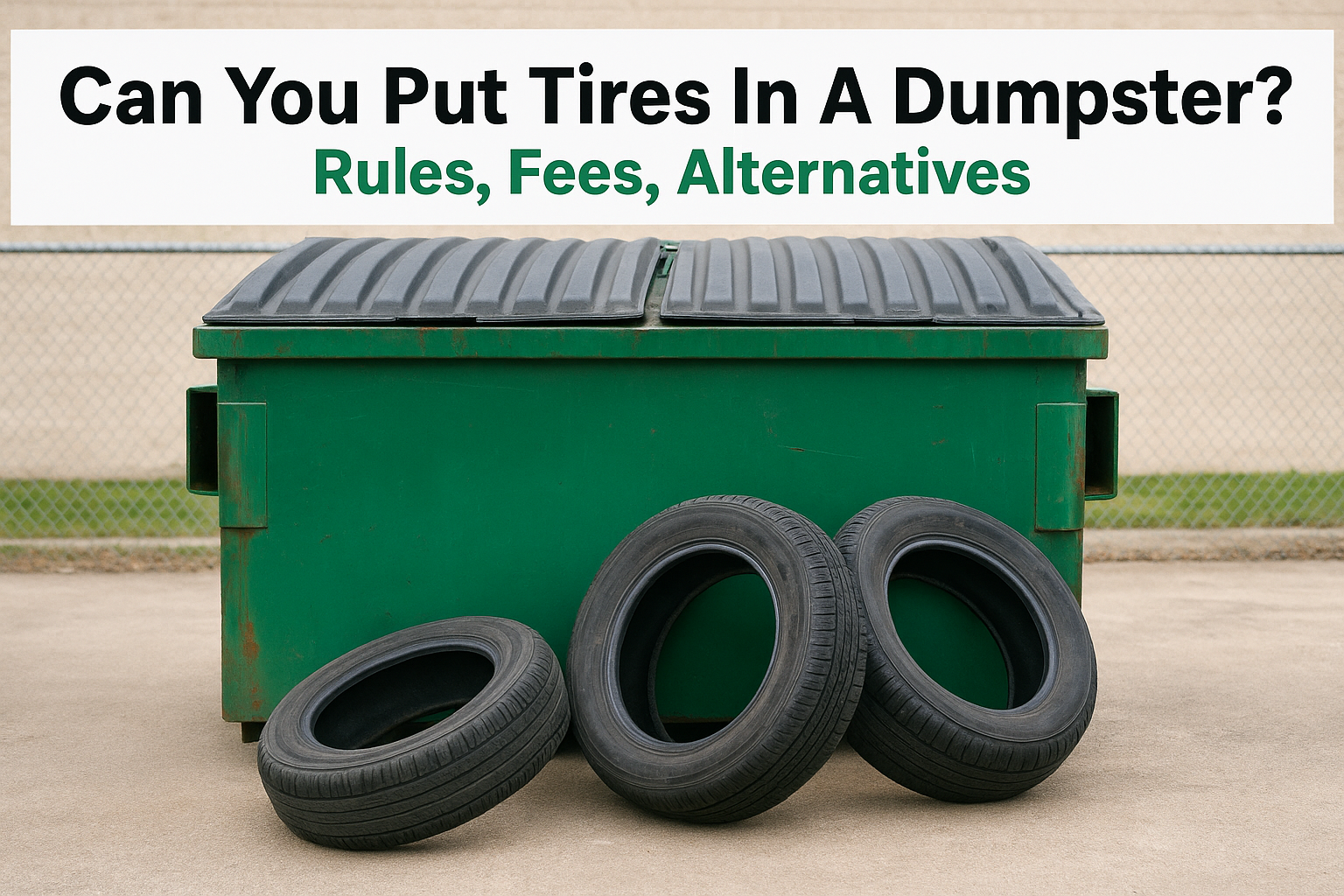 Can You Put Tires In A Dumpster? Rules, Fees, Alternatives