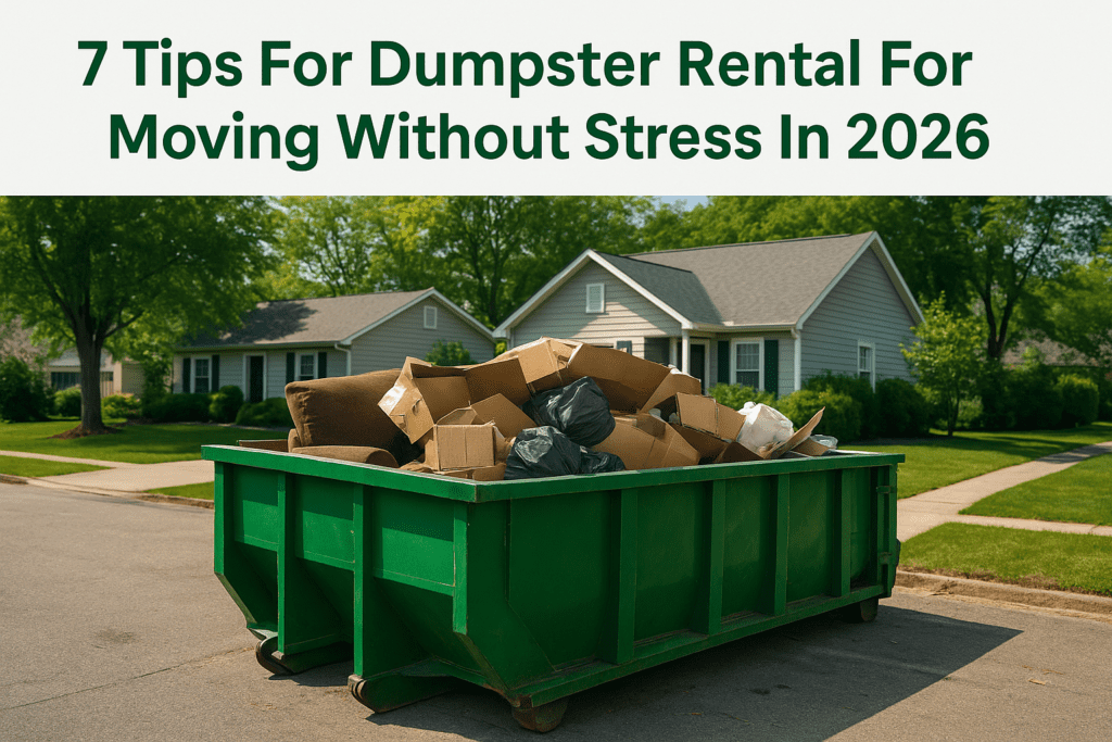 7 Tips For Dumpster Rental For Moving Without Stress In 2026