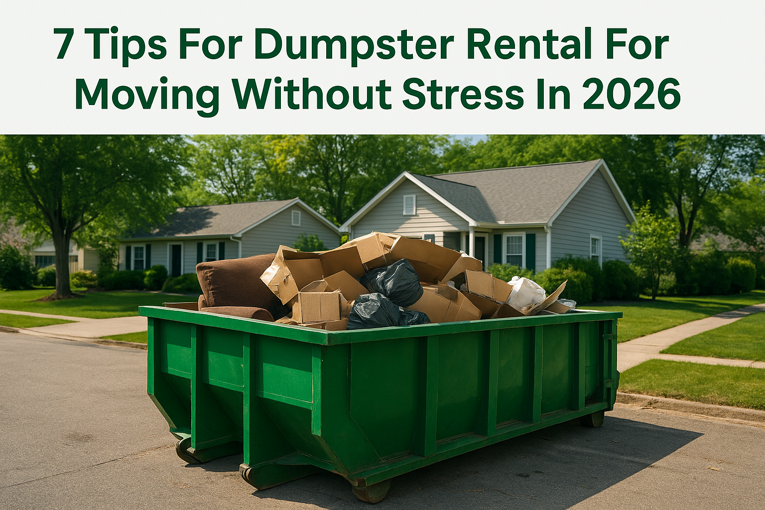 7 Tips For Dumpster Rental For Moving Without Stress In 2026