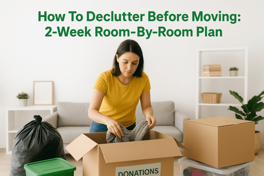 How To Declutter Before Moving: 2-Week Room-By-Room Plan