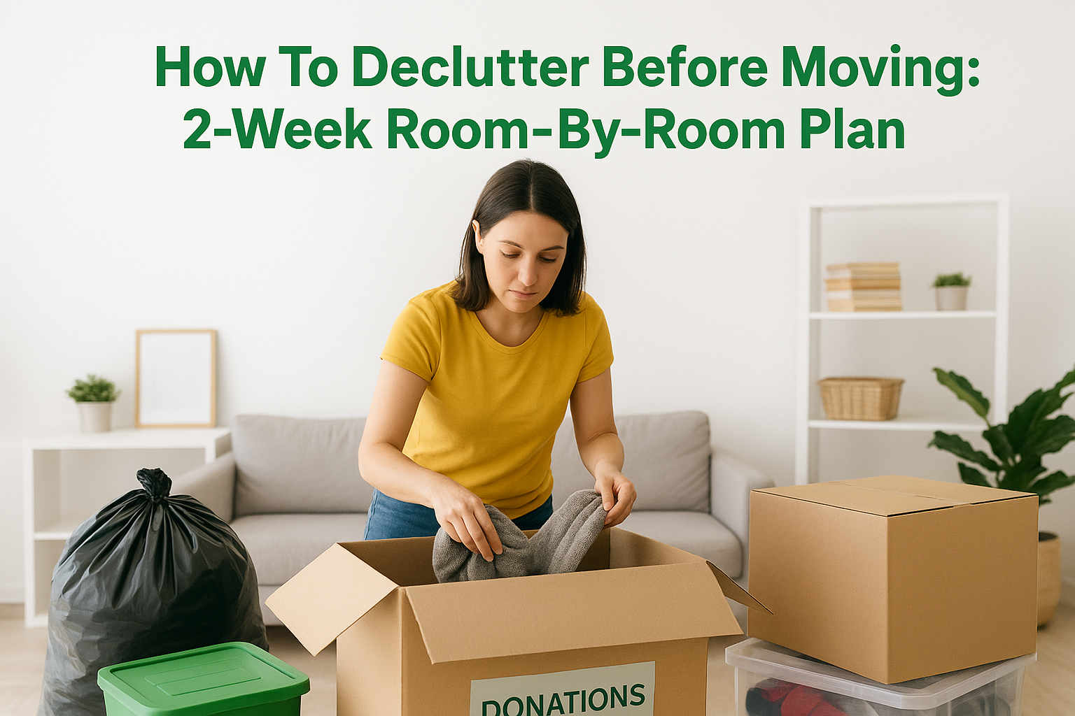 How To Declutter Before Moving: 2-Week Room-By-Room Plan
