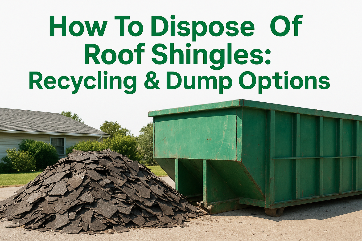 How To Dispose Of Roof Shingles: Recycling & Dump Options