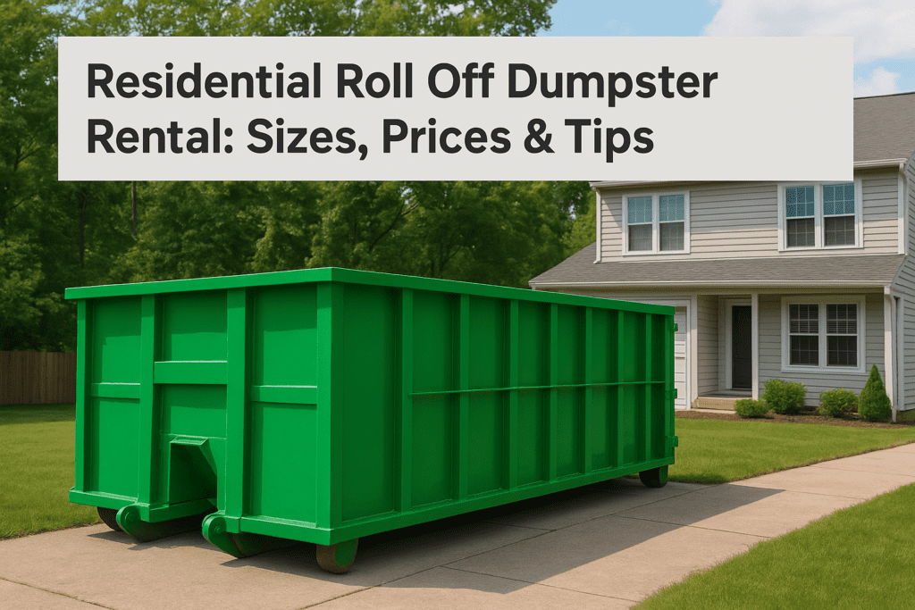 Residential Roll Off Dumpster Rental: Sizes, Prices & Tips