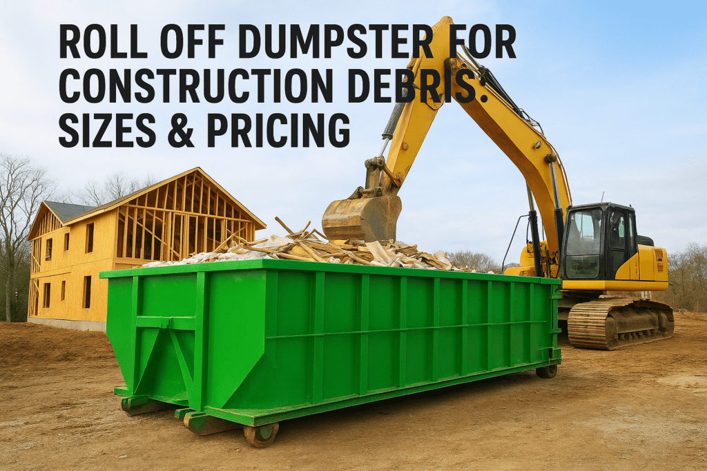 Roll Off Dumpster For Construction Debris: Sizes & Pricing
