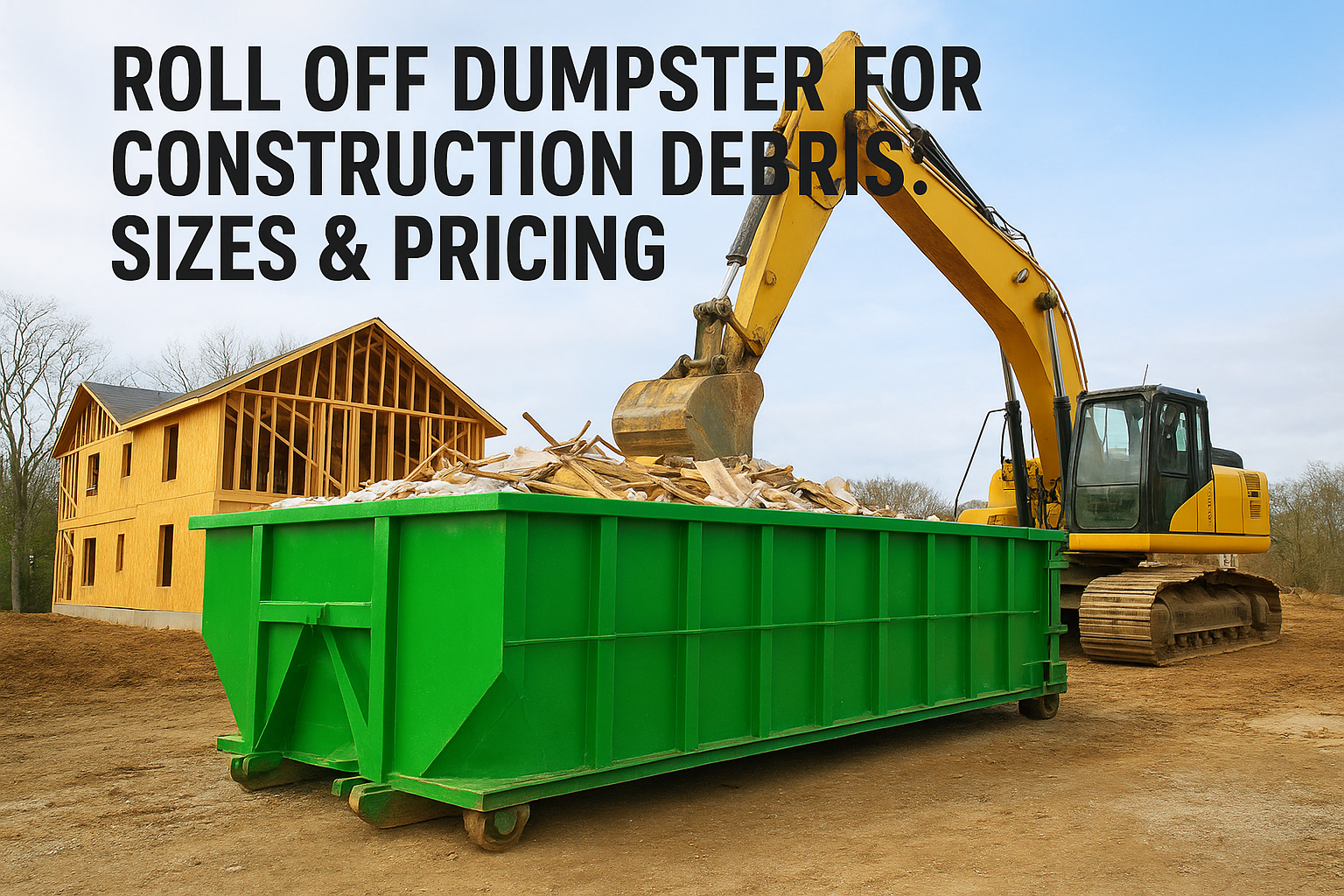 Roll Off Dumpster For Construction Debris: Sizes & Pricing