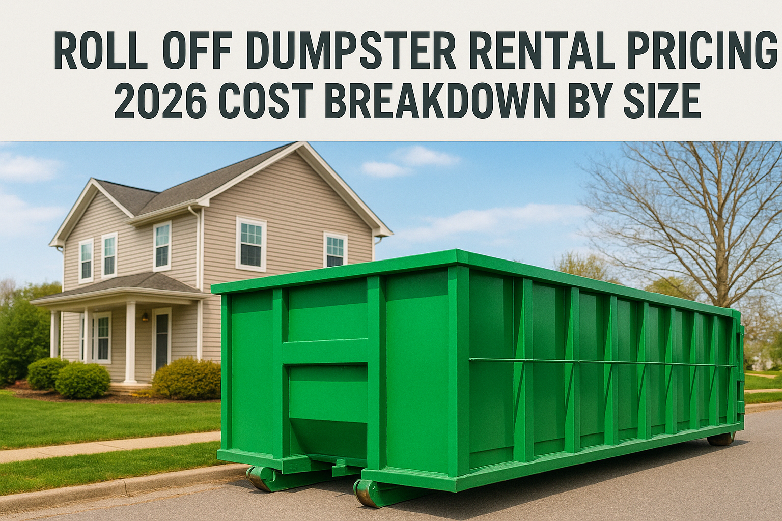 Roll Off Dumpster Rental Pricing: 2026 Cost Breakdown By Size