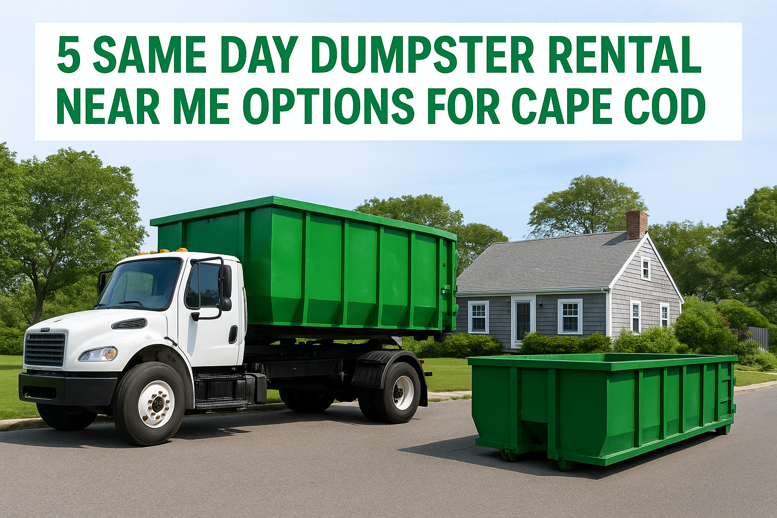 5 Same Day Dumpster Rental Near Me Options For Cape Cod Now