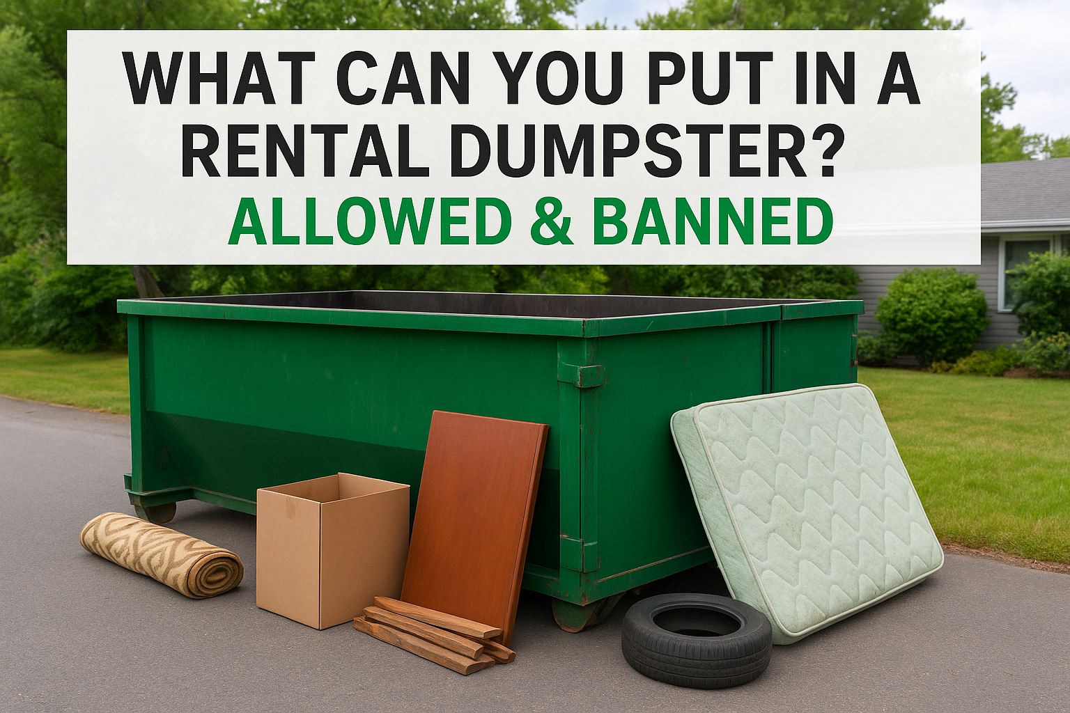 What Can You Put In A Rental Dumpster? Allowed & Banned