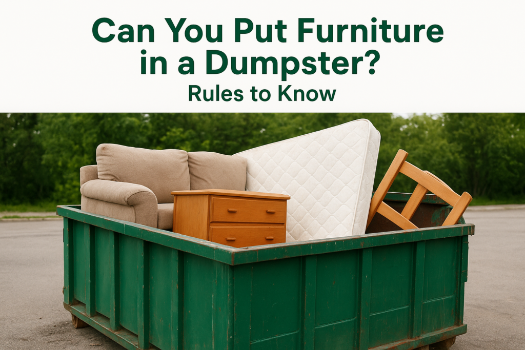 Can You Put Furniture in a Dumpster? Rules to Know