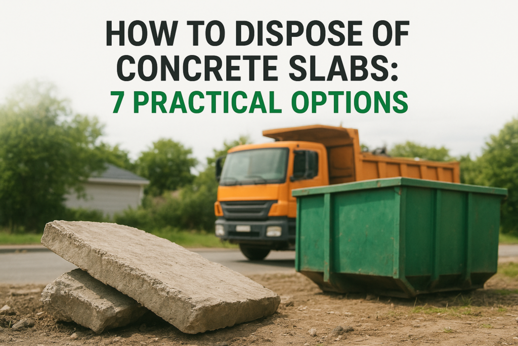 How to Dispose of Concrete Slabs: 7 Practical Options