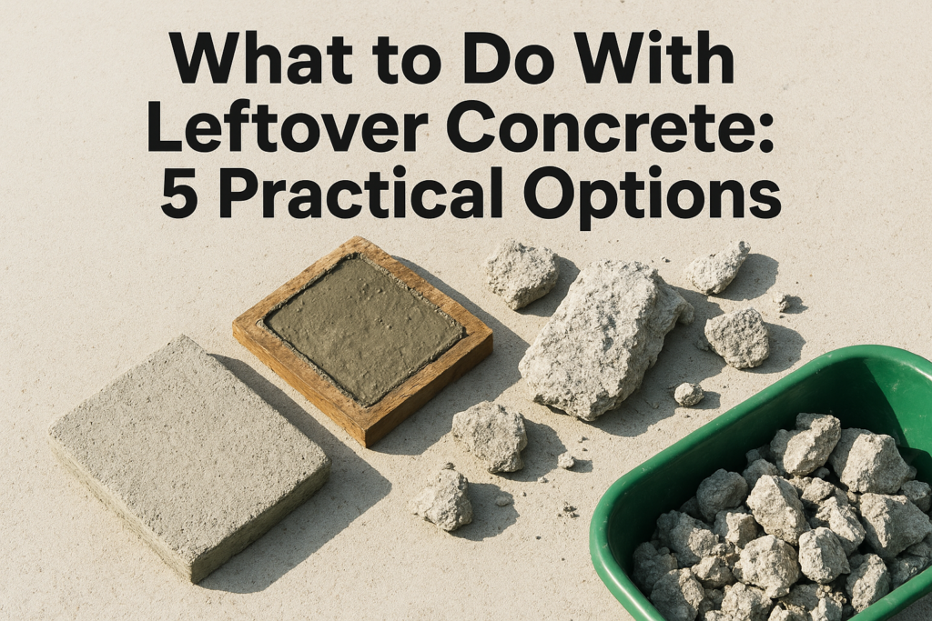 What to Do With Leftover Concrete: 5 Practical Options