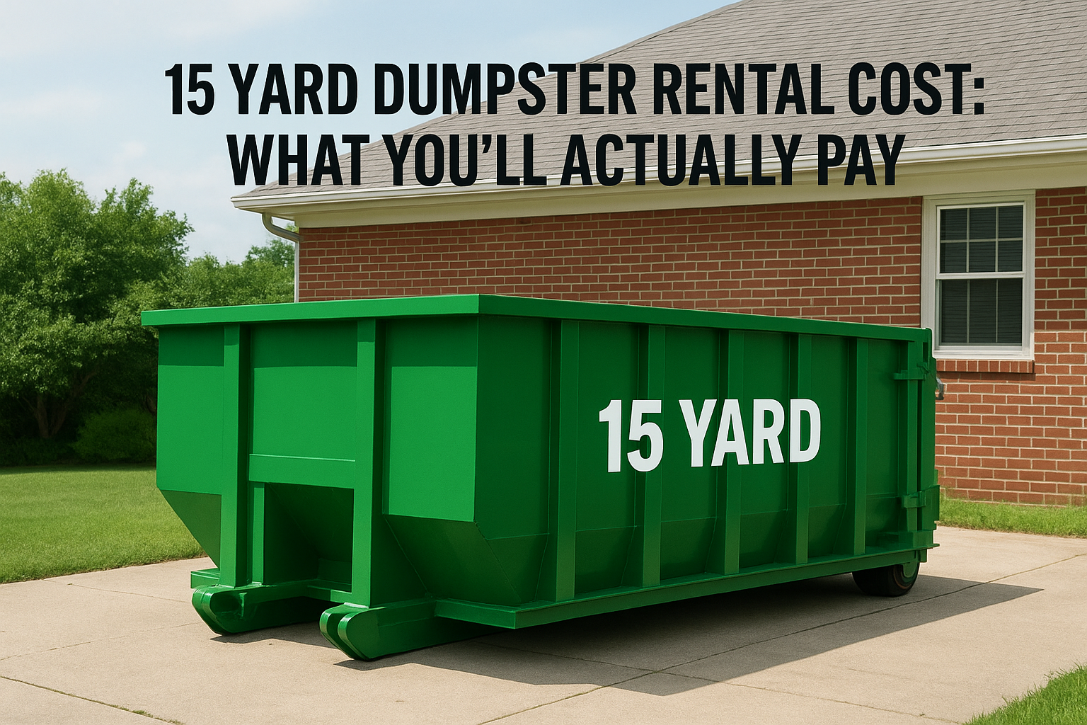 15 Yard Dumpster Rental Cost: What You'll Actually Pay