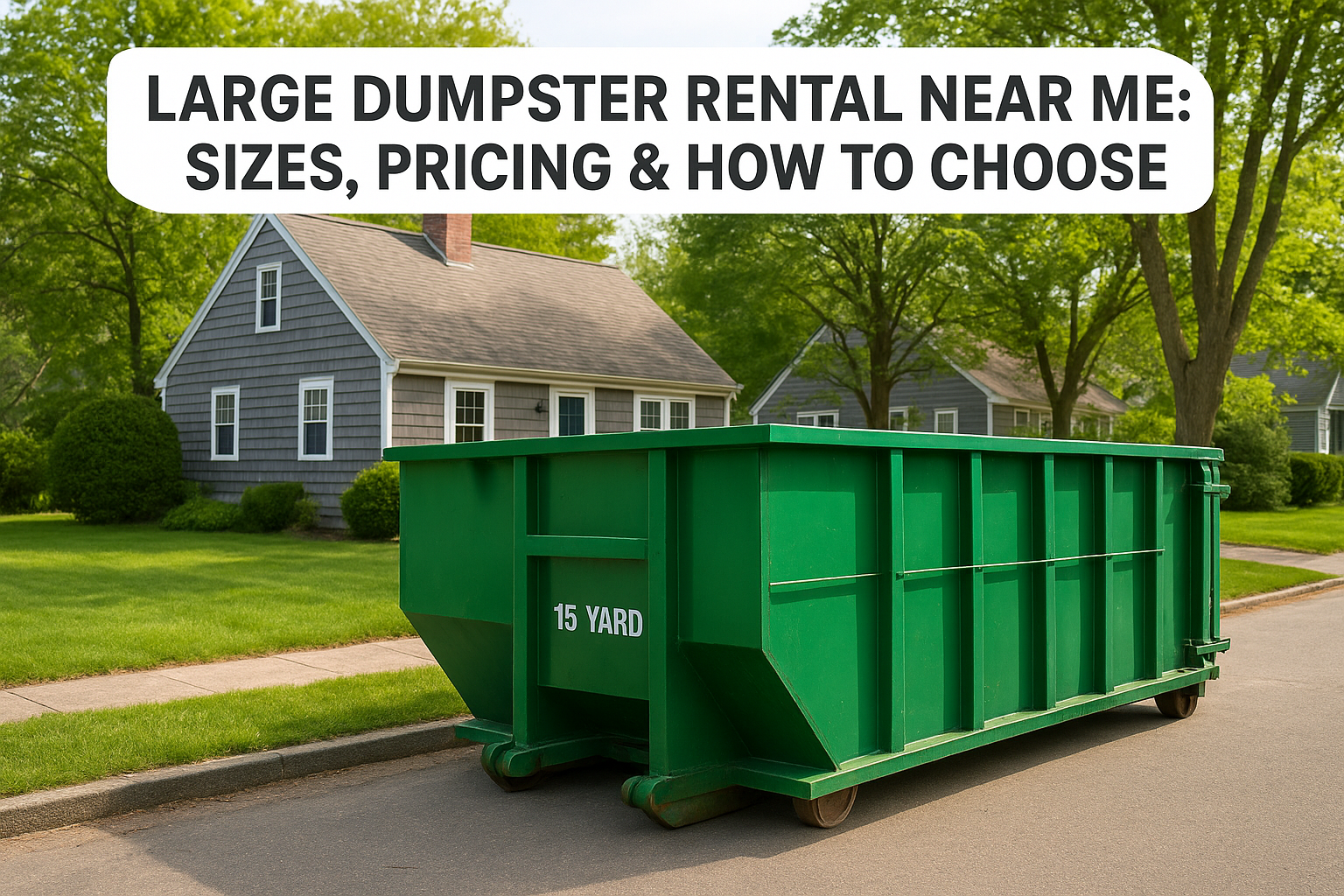 Large Dumpster Rental Near Me: Sizes, Pricing & How to Choose